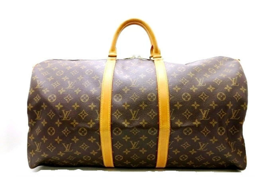 Louis Vuitton Bag Monogram Boston Bandouliere Keepall Brown